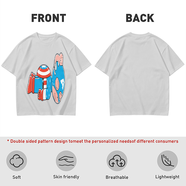 Olive Green T-Shirt With Melting Captain America Graphic Print