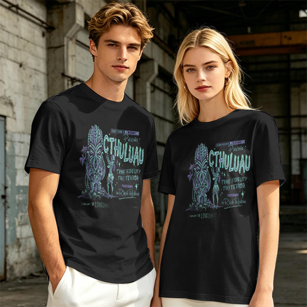 Cthuluau Tiki Terror Graphic T-Shirt Design