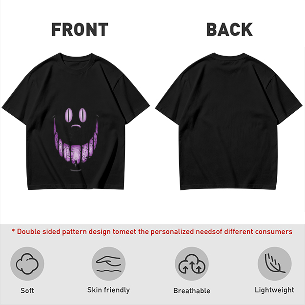 Olive T-Shirt With Purple Monster Face Graphic Print