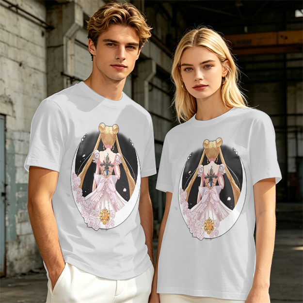 Olive T-shirt with Princess Serenity Back Print
