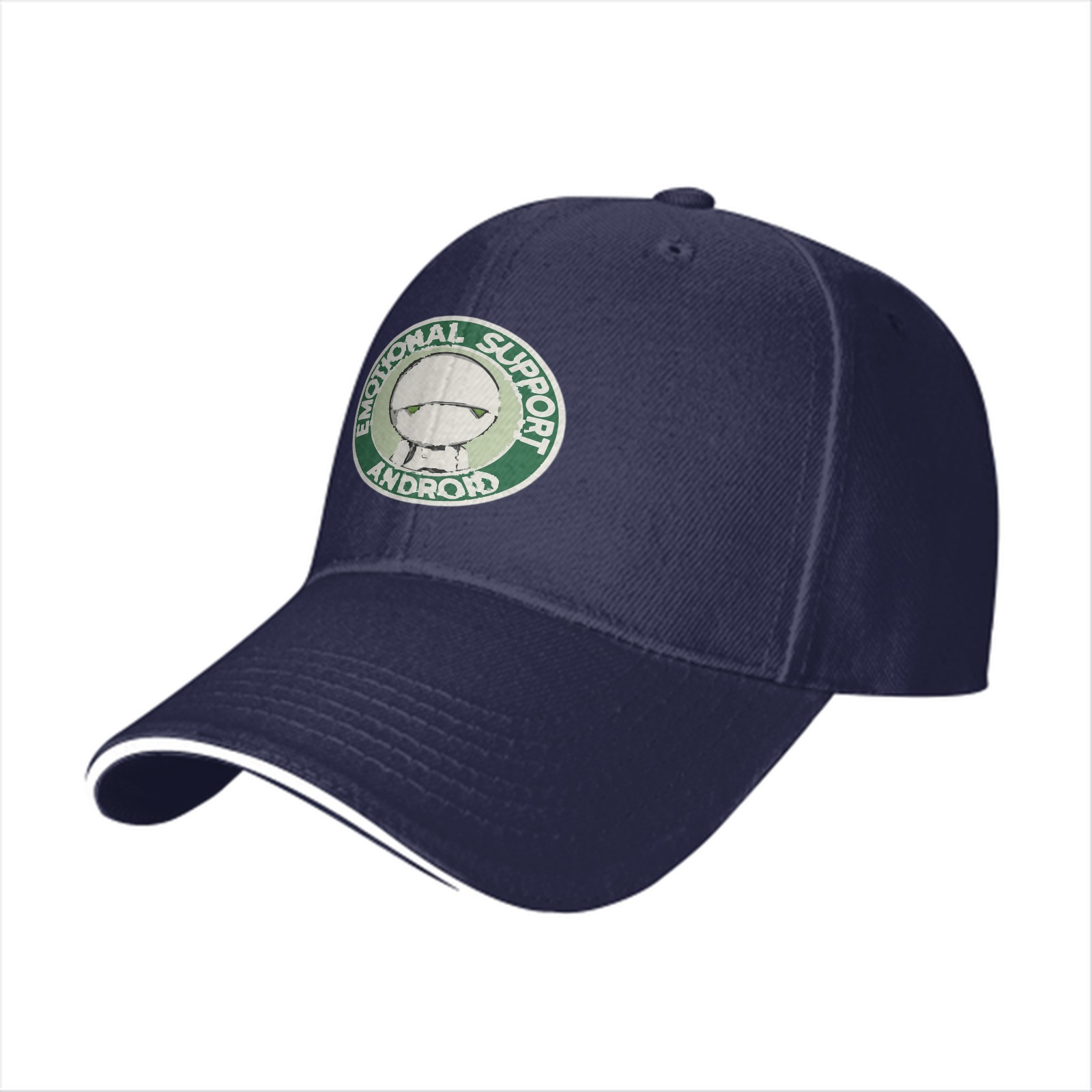 Emotional Support Android Marvin Black Baseball Cap