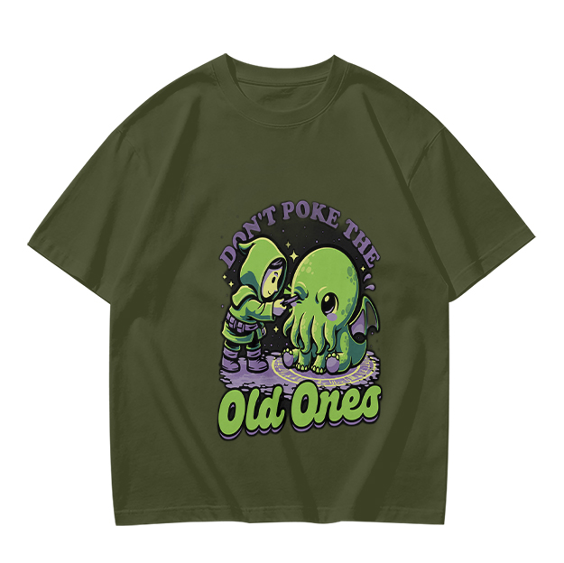 Don't Poke The Old Ones Cute Cthulhu Graphic T-Shirt