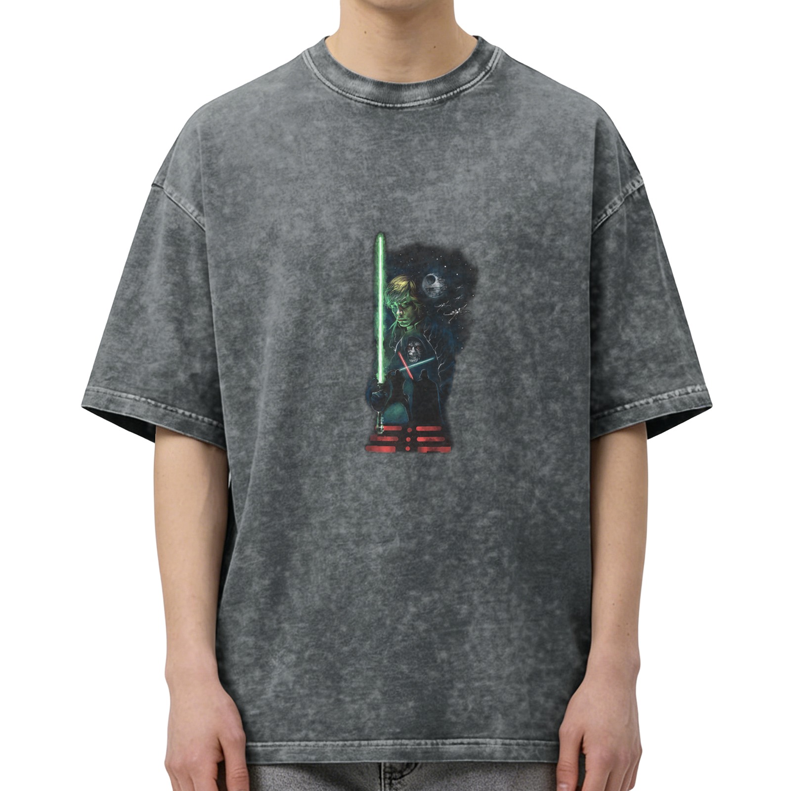 Star Wars Luke Skywalker Graphic Stonewashed Cotton T-Shirt
