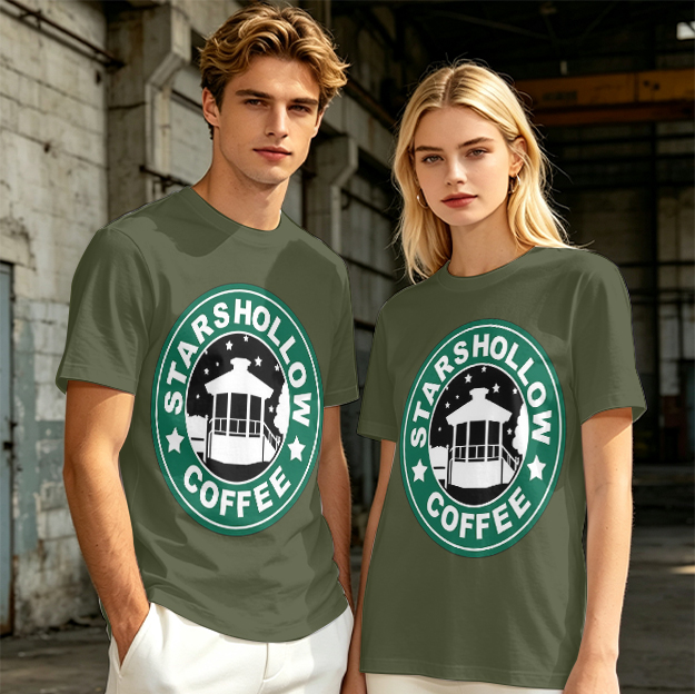 Starshollow Coffee Graphic Olive T-Shirt