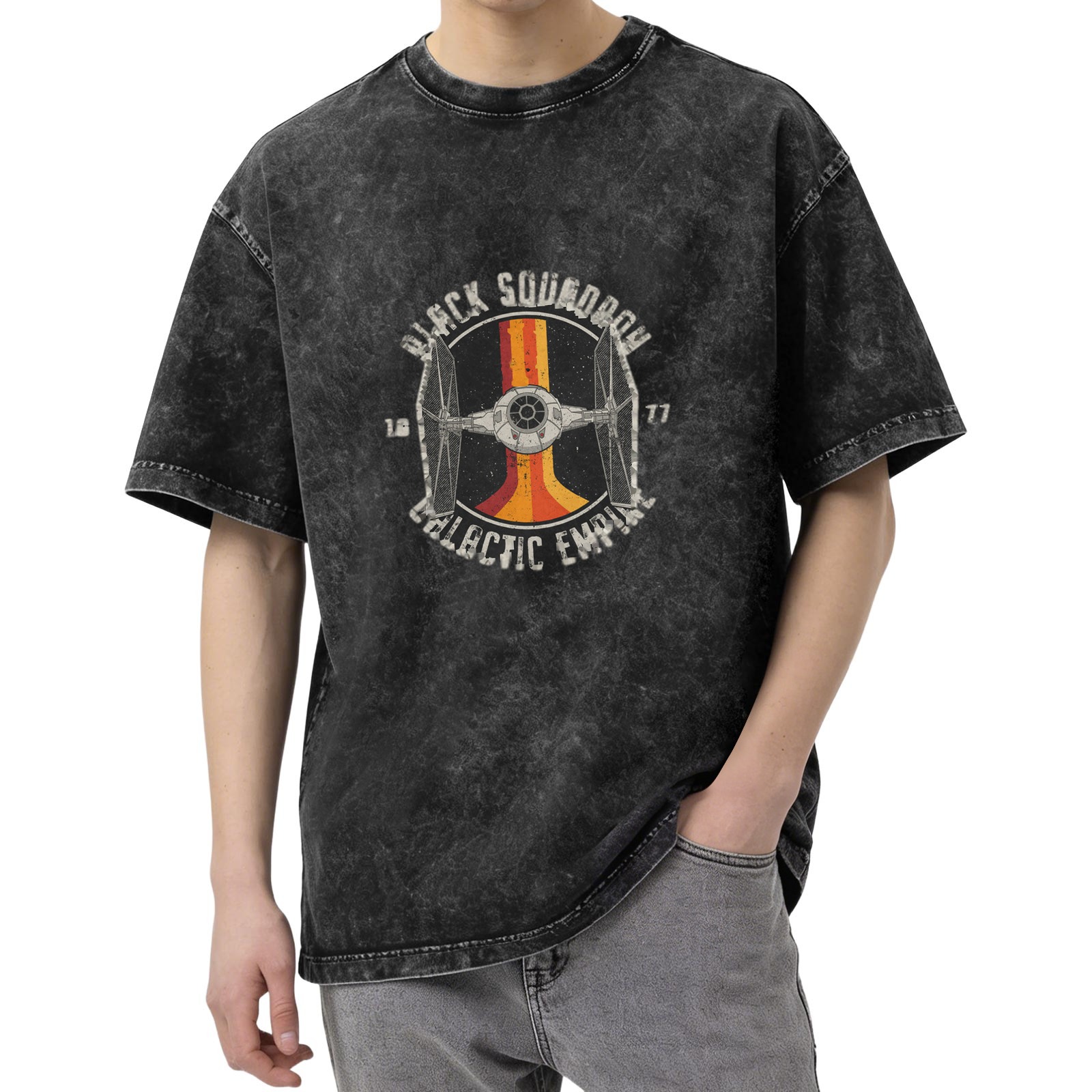 Star Wars Black Squadron Galactic Empire TIE Fighter Vintage Wash T-Shirt