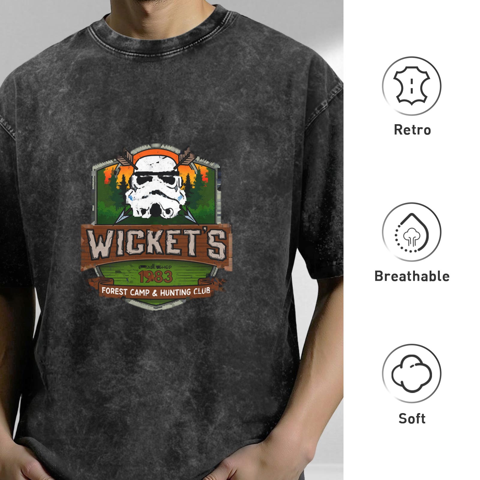 Wicket's Forest Camp & Hunting Club Stonewashed T-Shirt