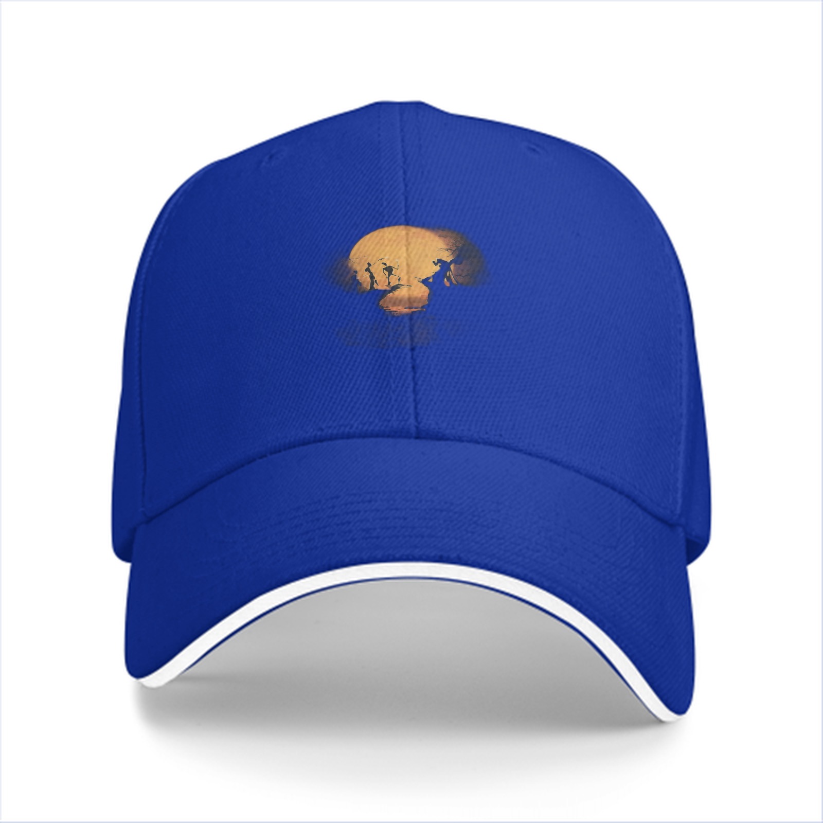 Black Baseball Cap With Moonlit Silhouette Art Print