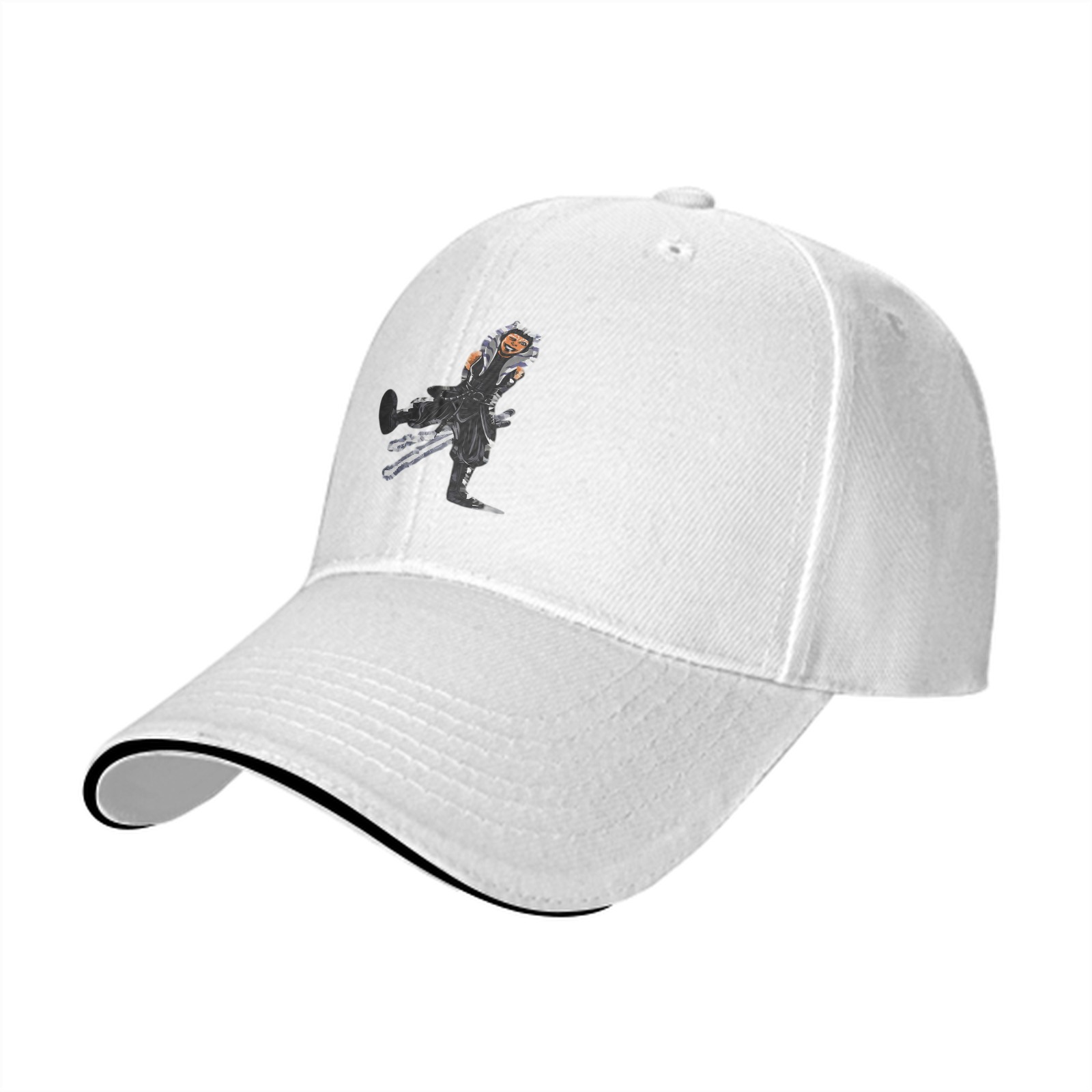 Black Baseball Cap With Star Wars Ahsoka Tano Graphic