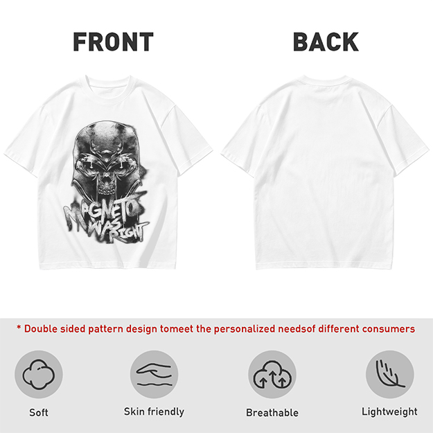 Olive Magneto Graphic T-Shirt with 'Magneto Was Right' Print