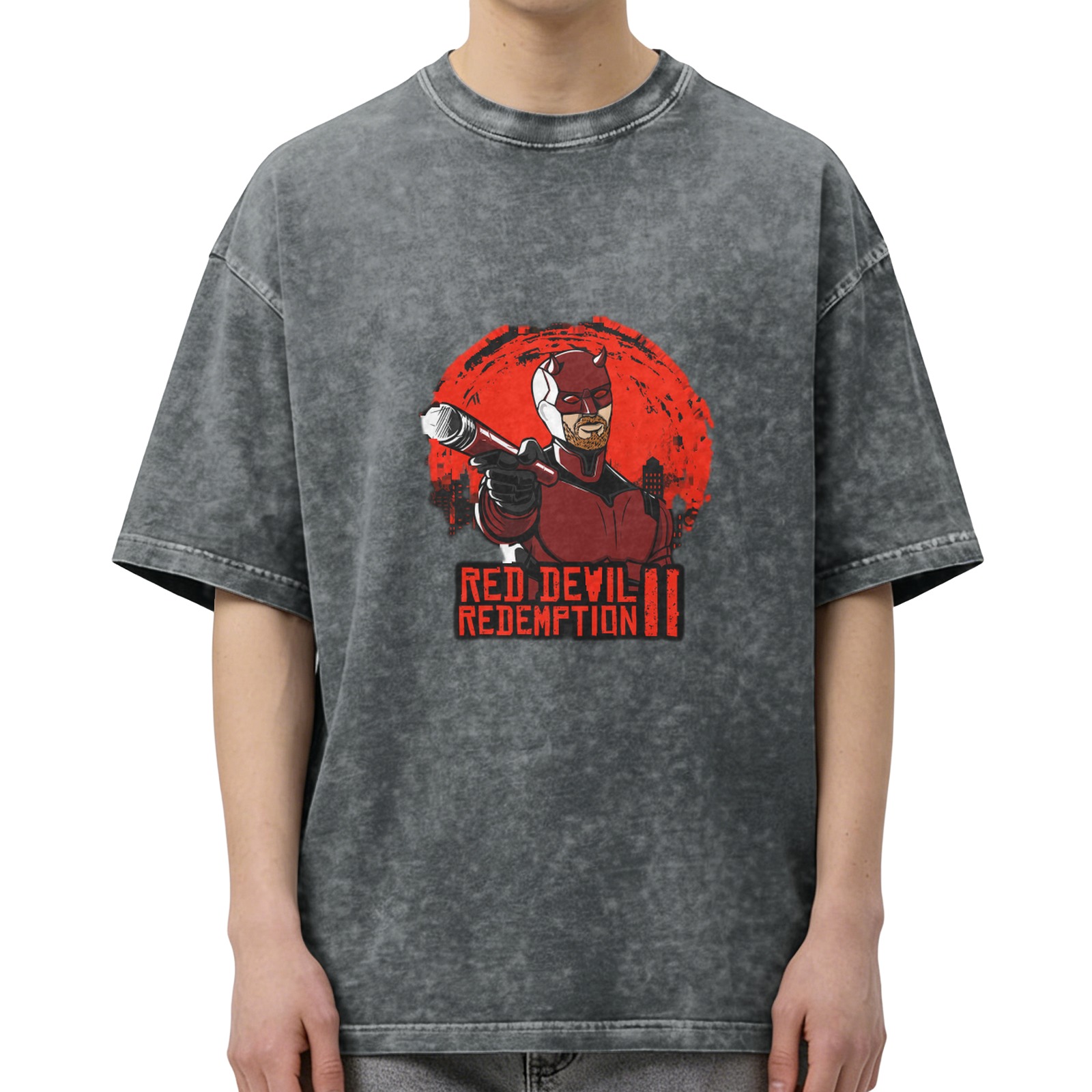 Red Devil Redemption II Graphic Vintage Wash T-Shirt