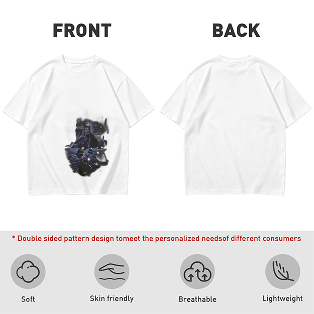 Olive Green T-Shirt With Dark Night Scene Graphic Print