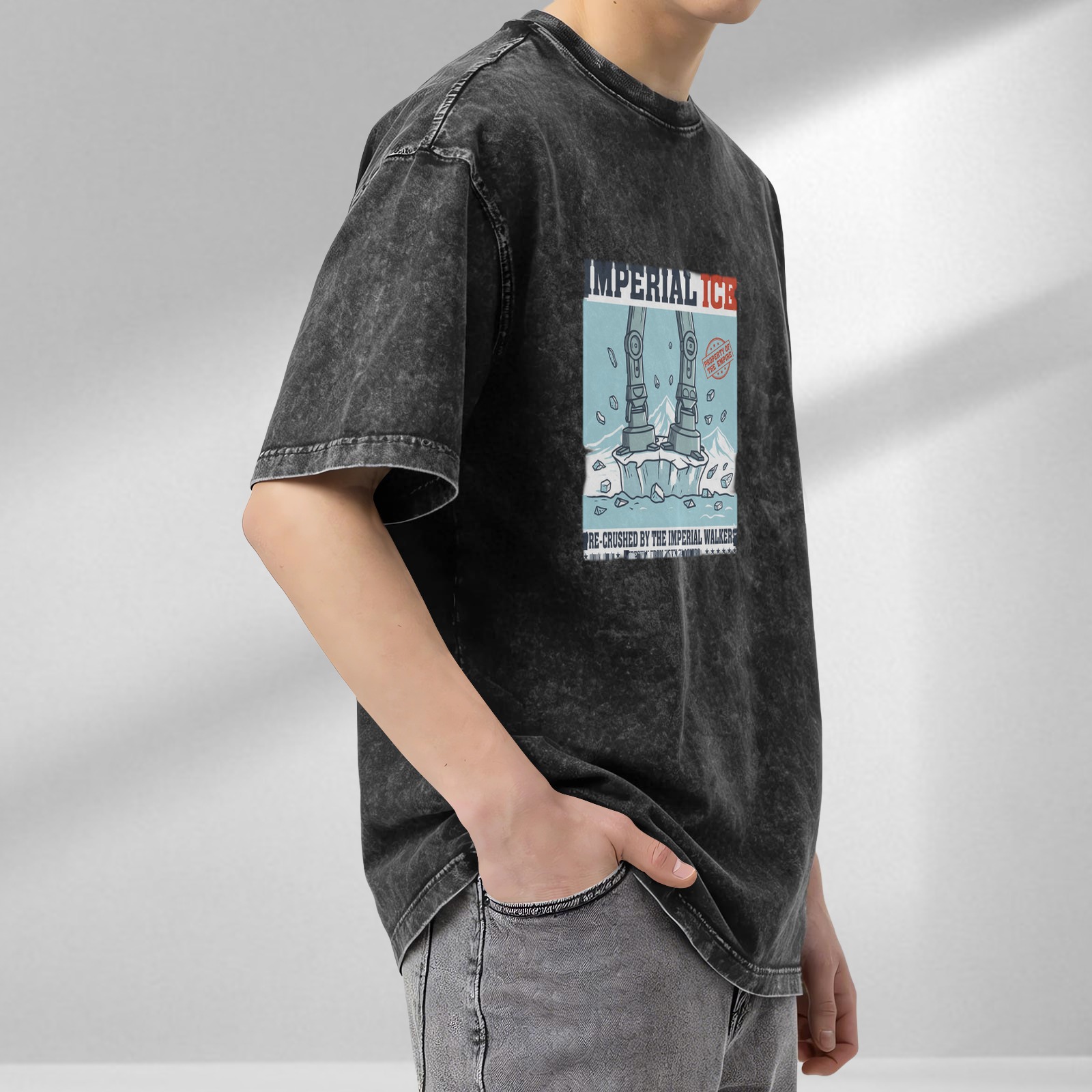Imperial Ice AT-AT Walker Crushed Ice Graphic Oversized T-Shirt