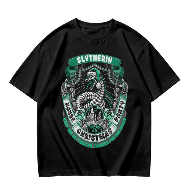 Slytherin House Christmas Party Themed Graphic T-Shirt