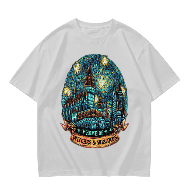 Home of Witches & Wizards Castle Starry Night T-Shirt