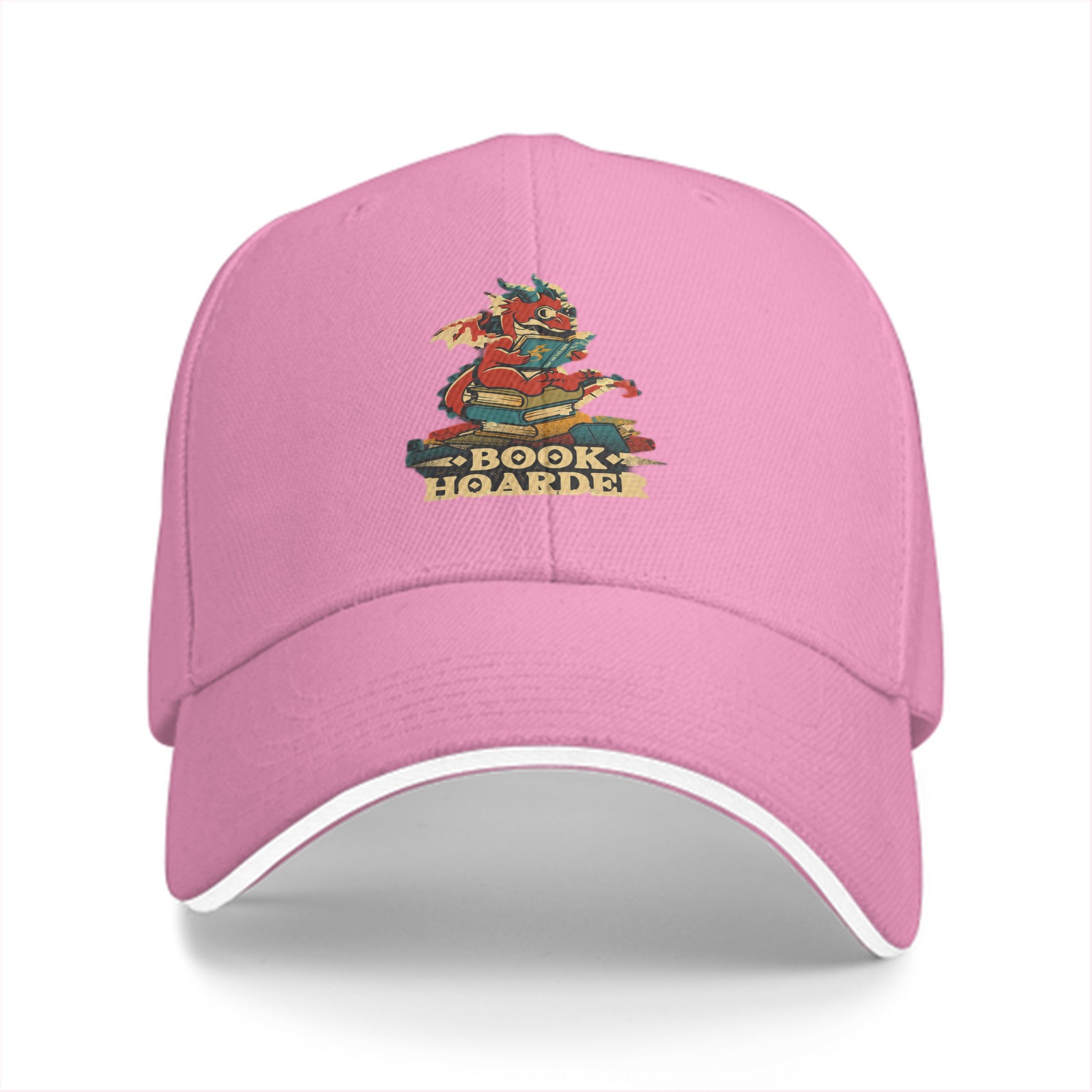 Book Hoarder Dragon Baseball Cap for Book Lovers