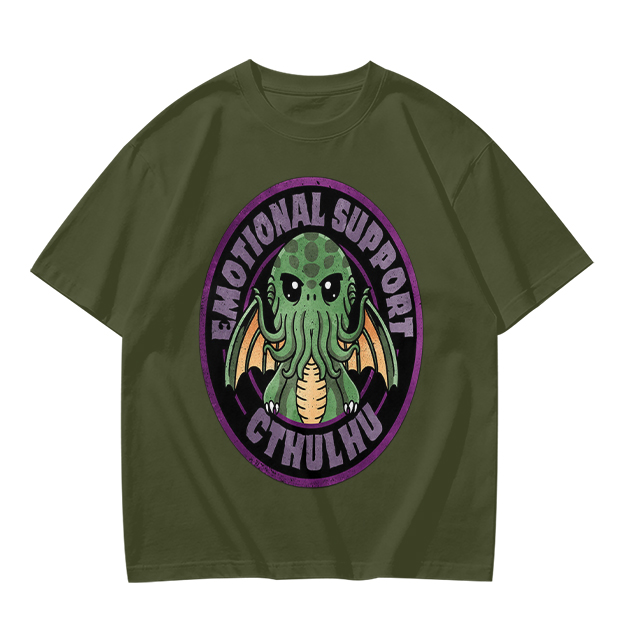 Emotional Support Cthulhu Graphic T-Shirt