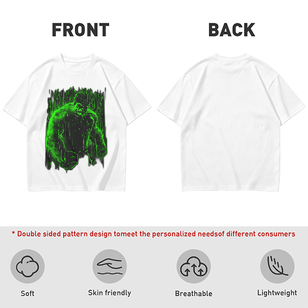 Olive Green T-Shirt With Glowing Green Hulk Graphic Print