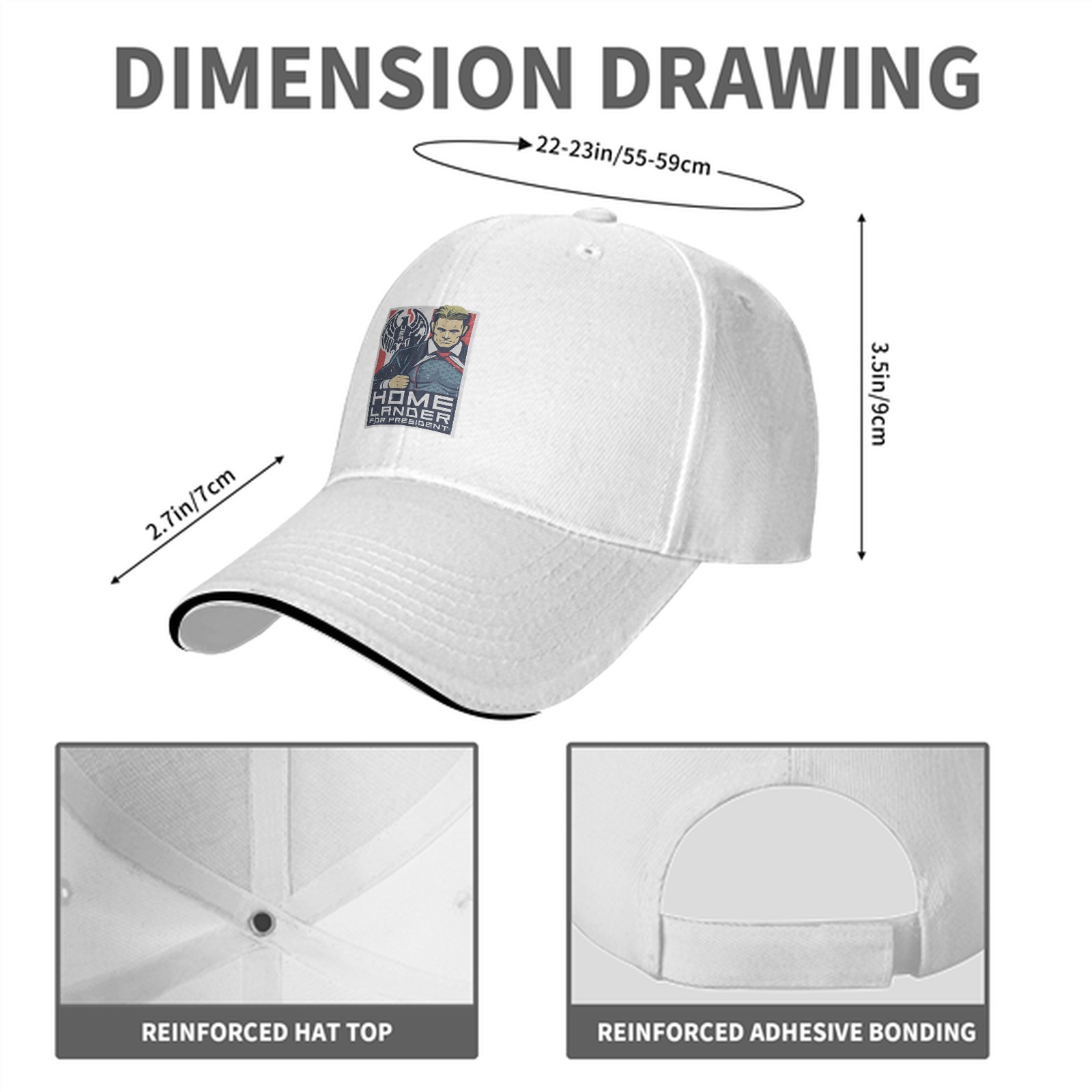 Homelander For President Graphic Black Baseball Cap