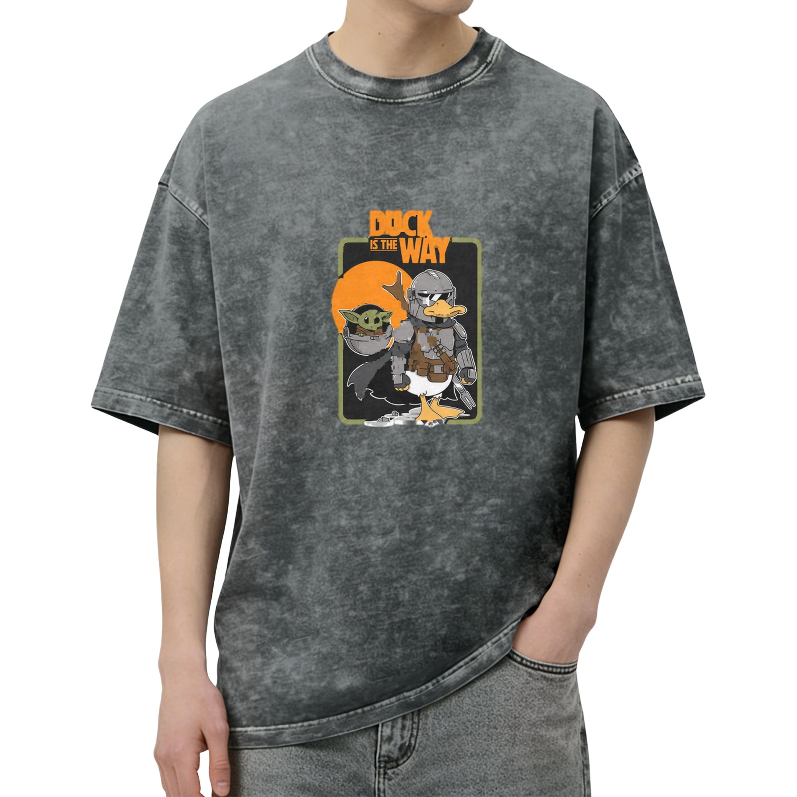 Duck Is The Way Mandalorian Parody Graphic T-Shirt