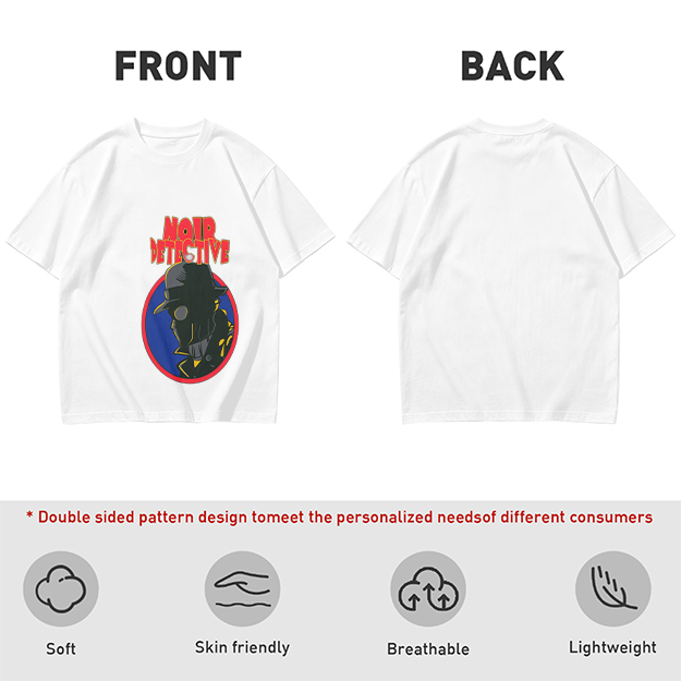 Noir Detective Graphic Olive T-Shirt for Casual Wear