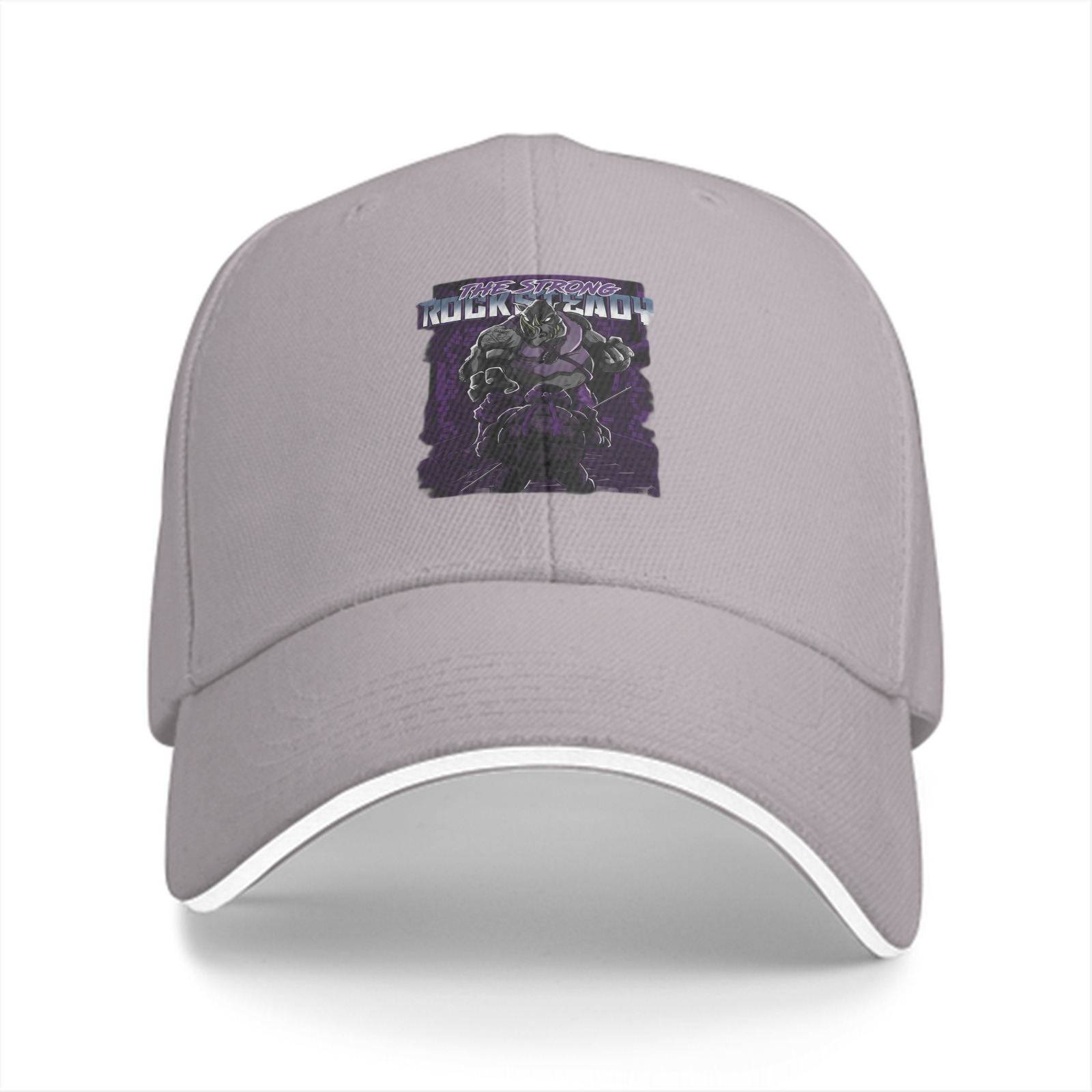 Black baseball cap with Rocksteady graphic print