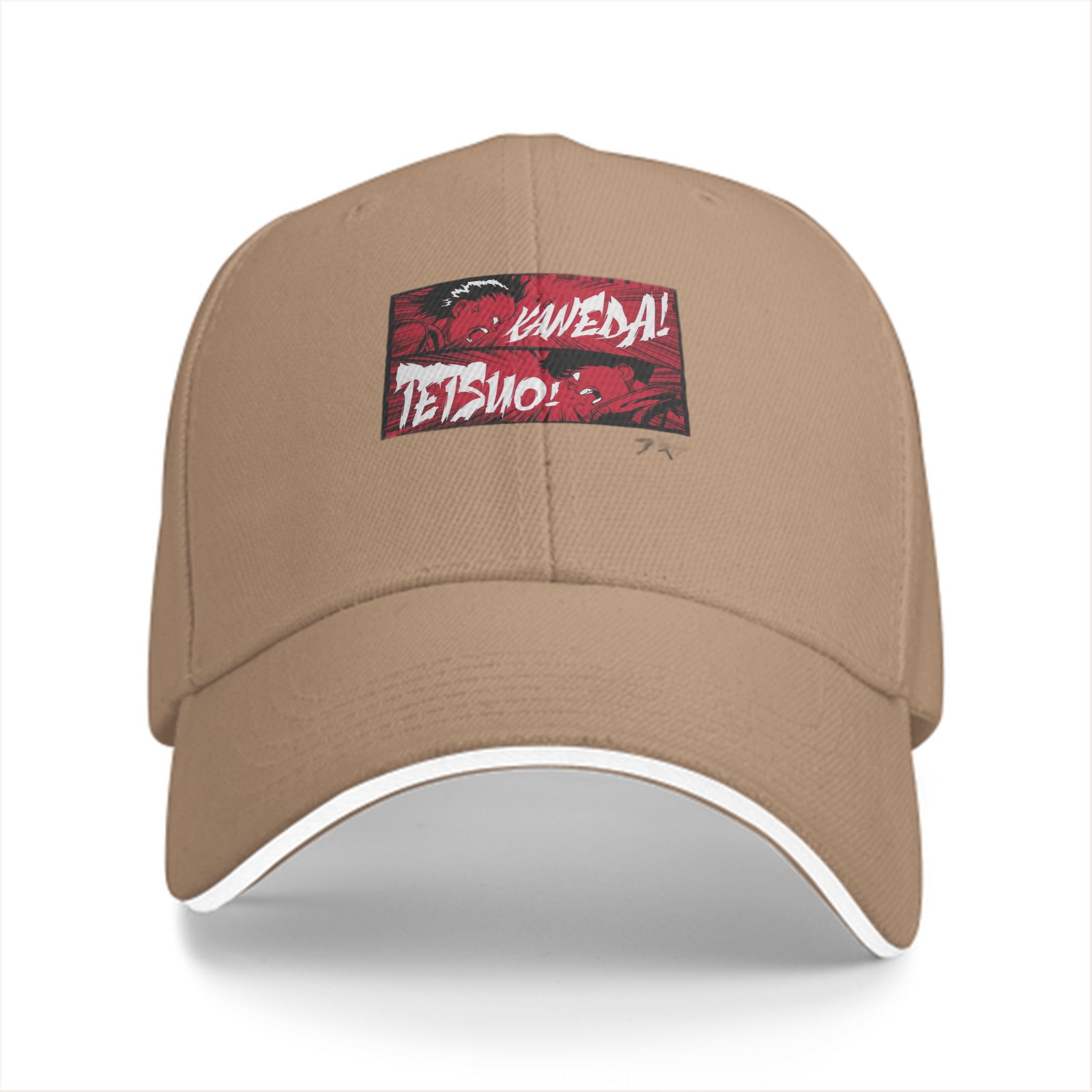 Black baseball cap with Kaneda Tetsuo anime graphic print