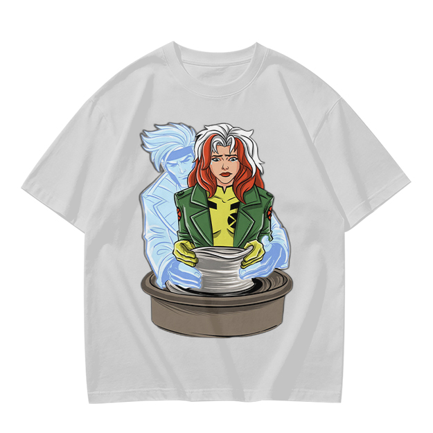 X-Men Rogue and Iceman Pottery Graphic Tee