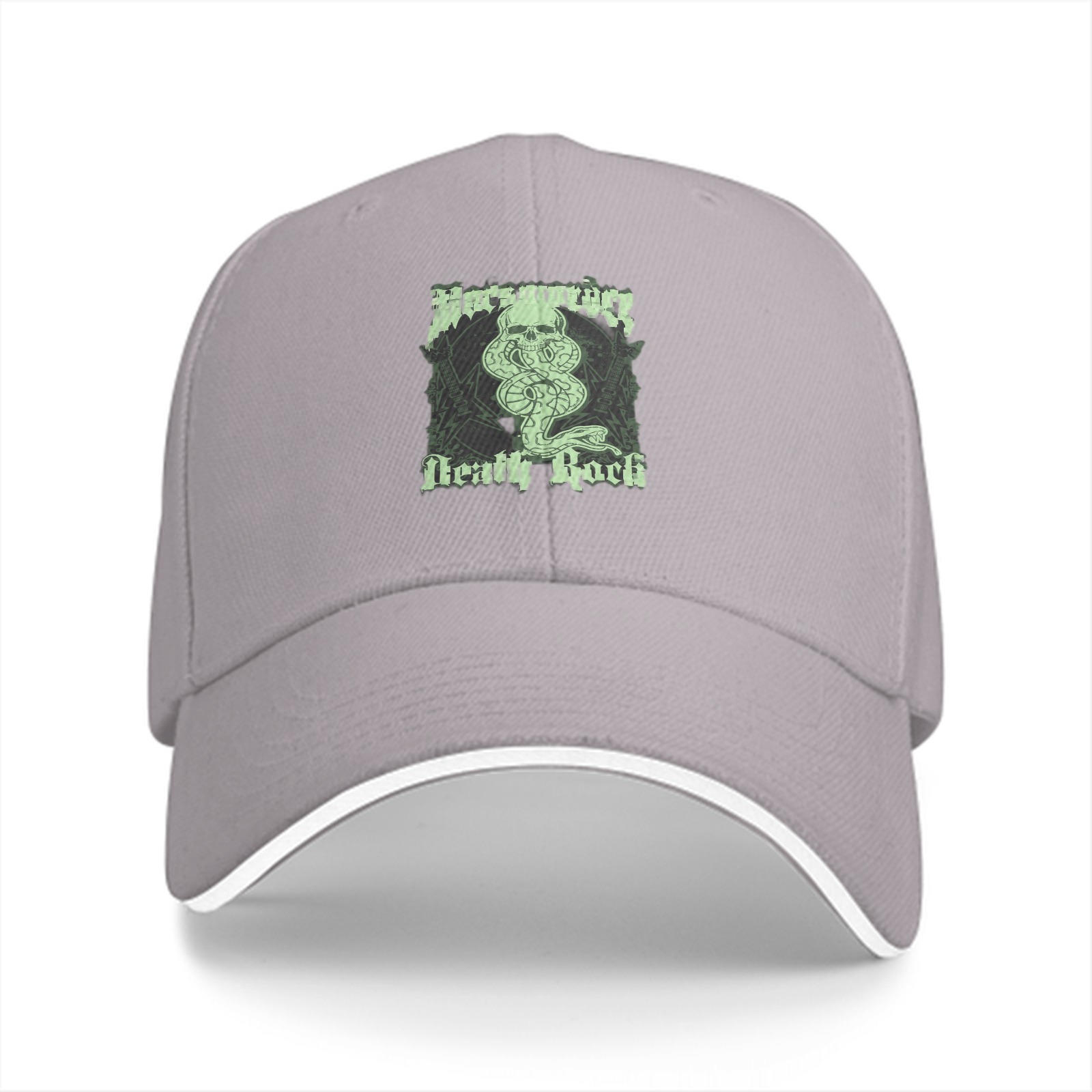 Black baseball cap with Death Rock snake skull graphic