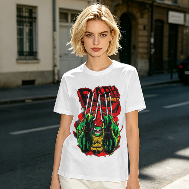 Olive Green Teenage Mutant Ninja Turtles Raphael Graphic T-Shirt