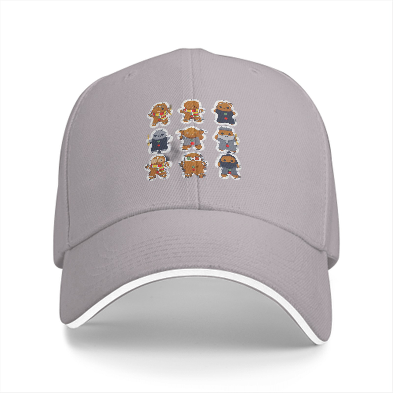 Black Baseball Cap With Star Wars Gingerbread Character Prints