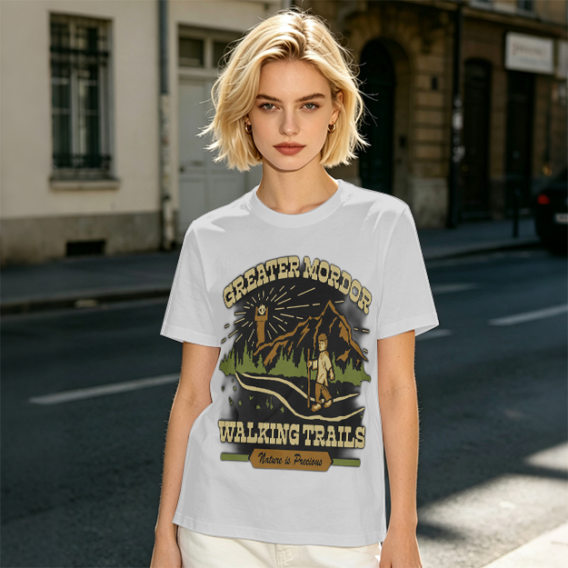 Greater Mordor Walking Trails Hiking Themed T-Shirt