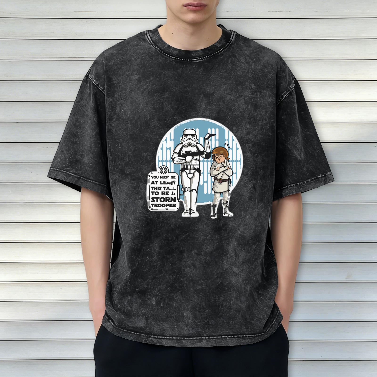 Star Wars Stormtrooper Height Check Graphic T-Shirt