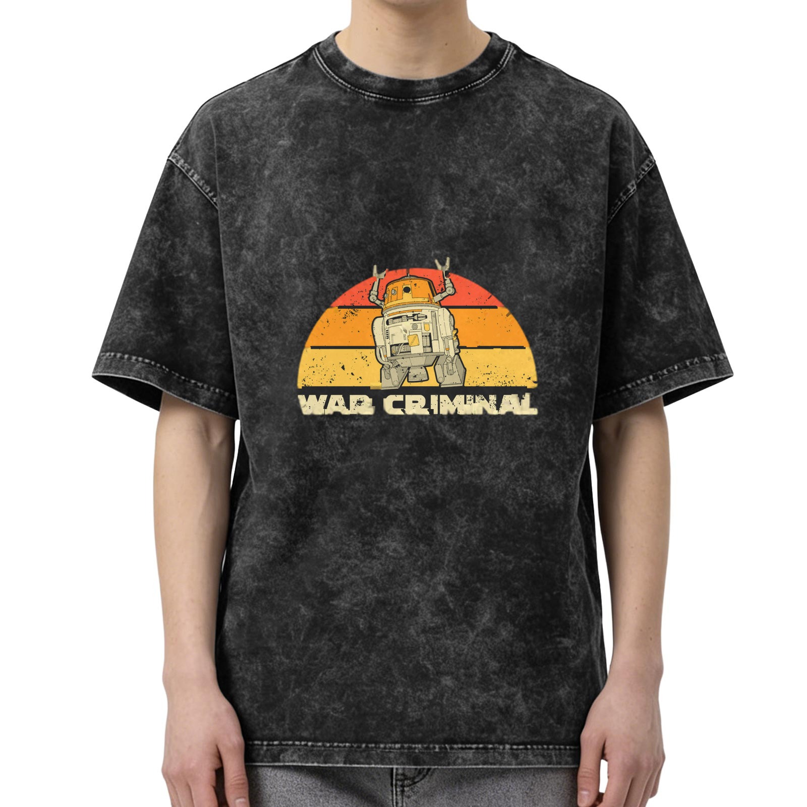 Star Wars Chopper War Criminal Vintage Graphic Acid Wash T-Shirt
