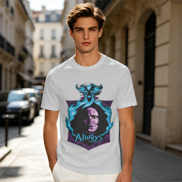 Olive T-Shirt With Severus Snape 'Always' Graphic Print