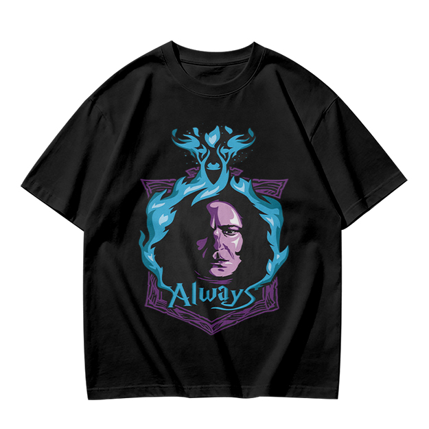 Olive T-Shirt With Severus Snape 'Always' Graphic Print