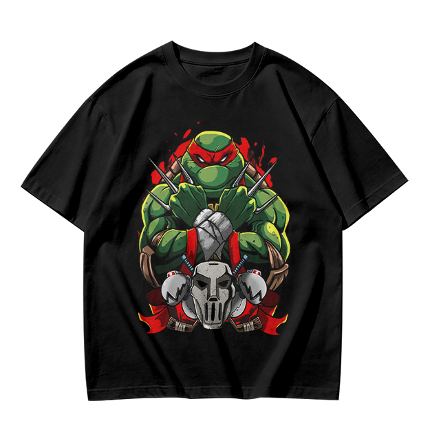 Olive T-Shirt Featuring Raphael the Teenage Mutant Ninja Turtle