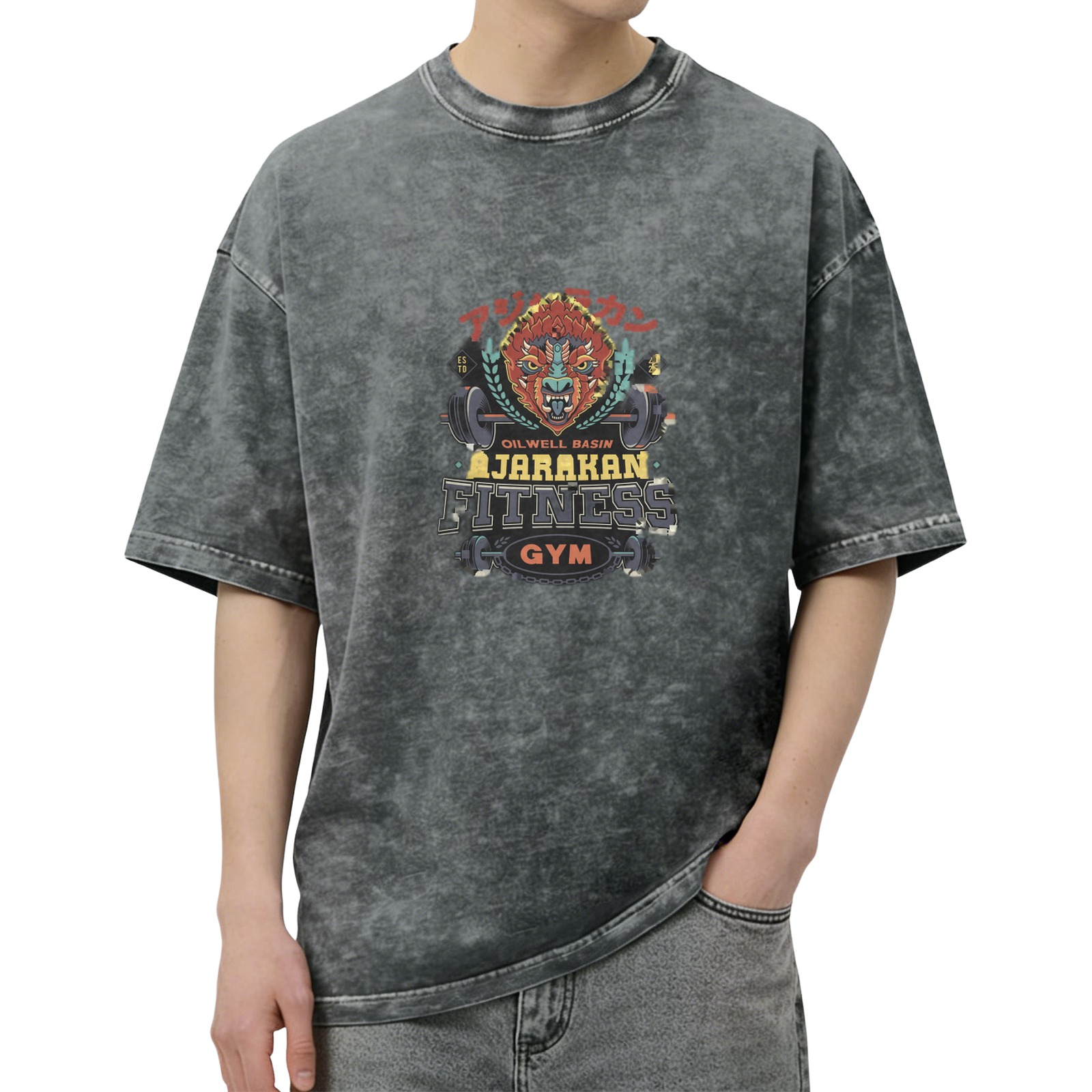 Ajarakan Fitness Gym Vintage Graphic T-Shirt