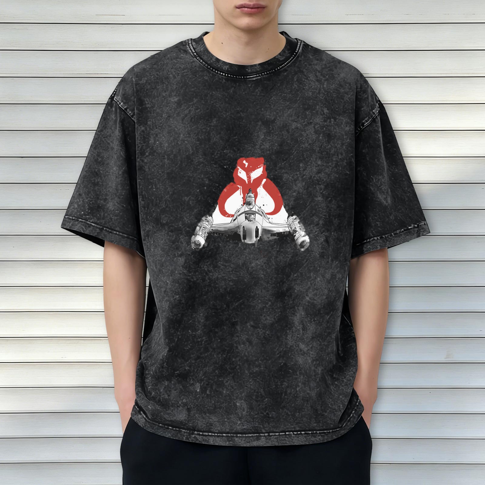 Star Wars Mythosaur Sigil Starfighter Acid Wash T-Shirt