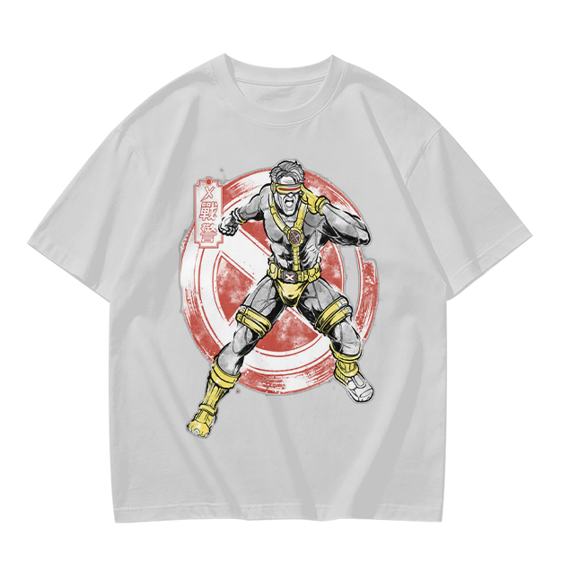 Olive T-shirt with Cyclops X-Men Superhero Graphic Print