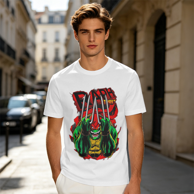 Olive Green Teenage Mutant Ninja Turtles Raphael Graphic T-Shirt