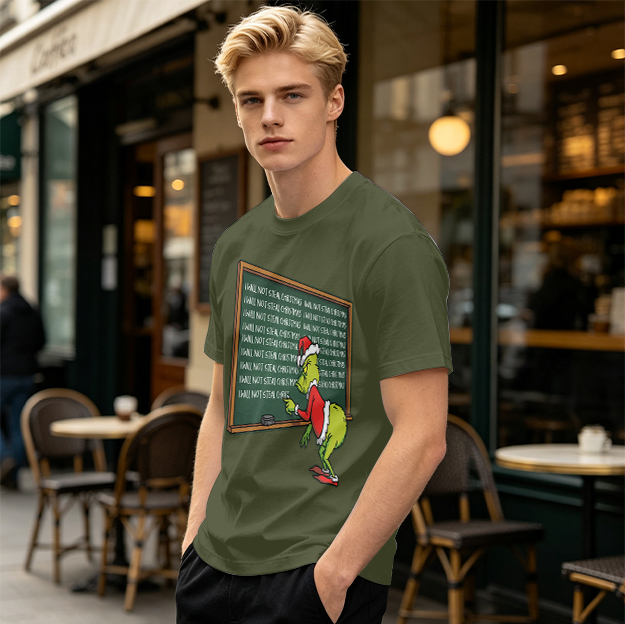 Grinch I Will Not Steal Christmas Chalkboard T-Shirt