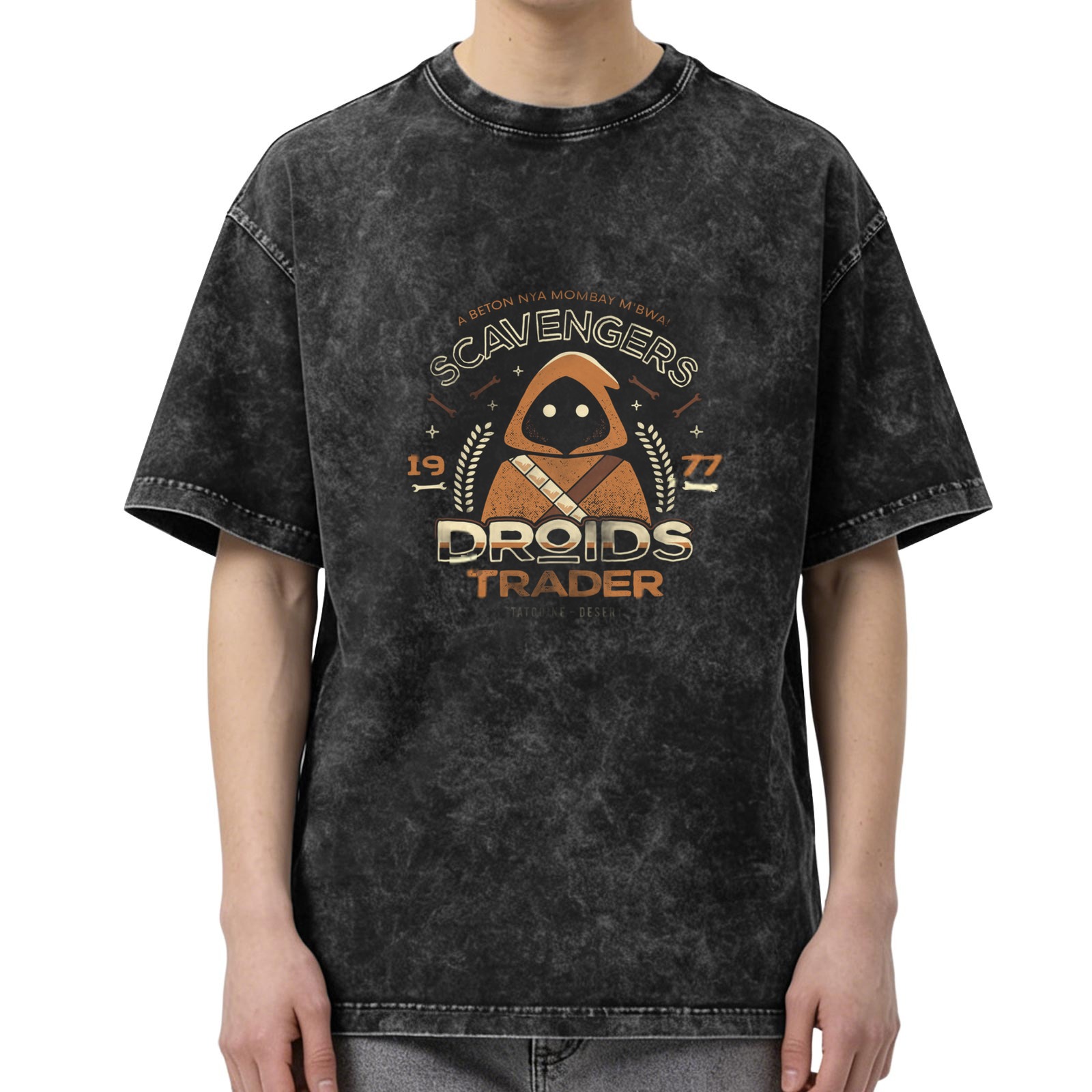Star Wars Jawa Scavengers Droids Trader Acid Wash T-Shirt