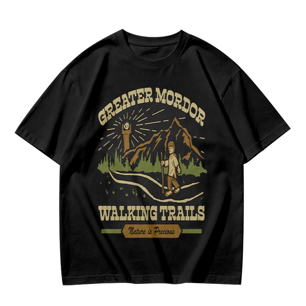 Greater Mordor Walking Trails Hiking Themed T-Shirt