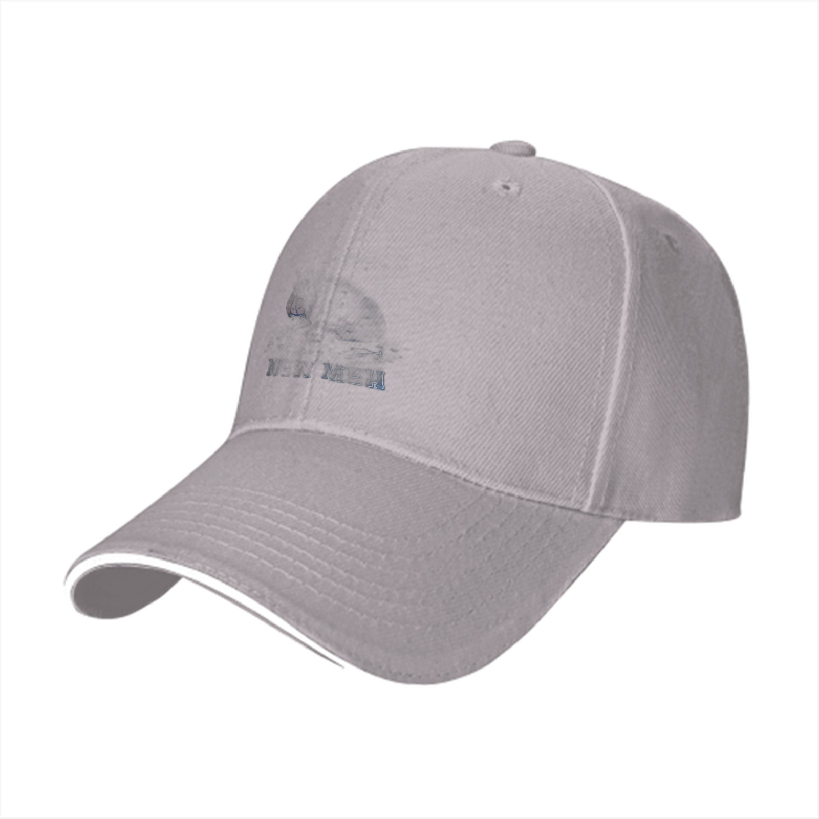 Black baseball cap with subtle dark graphic design