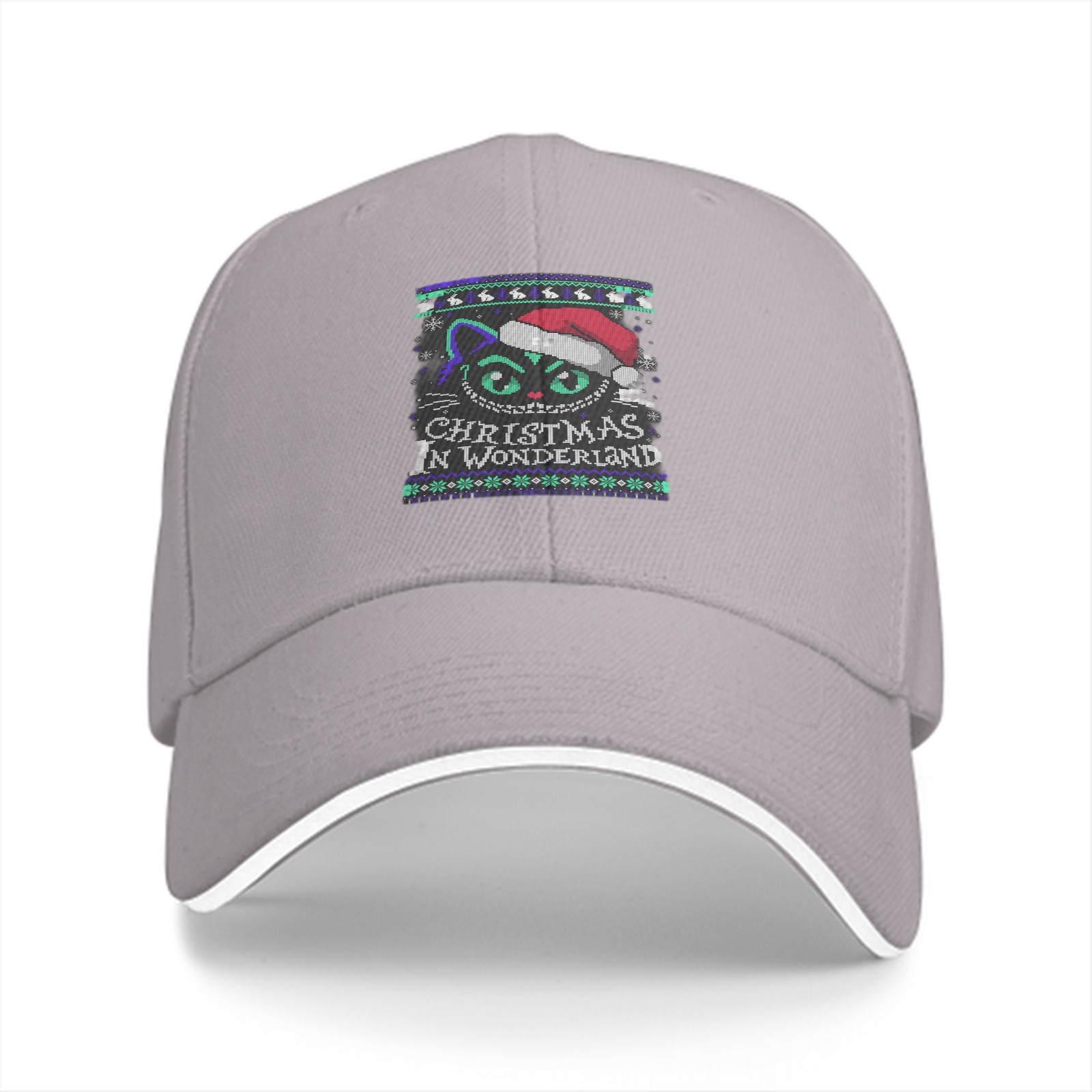 Christmas In Wonderland Cat Santa Hat Baseball Cap