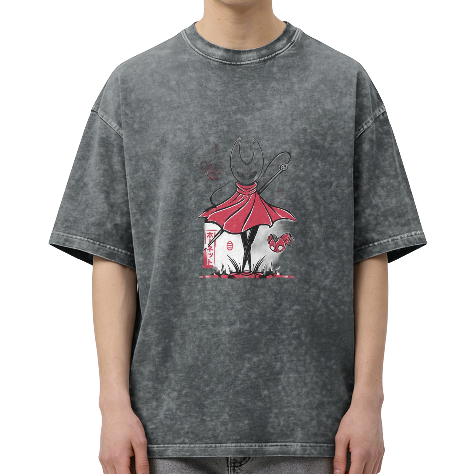 Hollow Knight Hornet Anime Graphic Vintage Wash T-Shirt