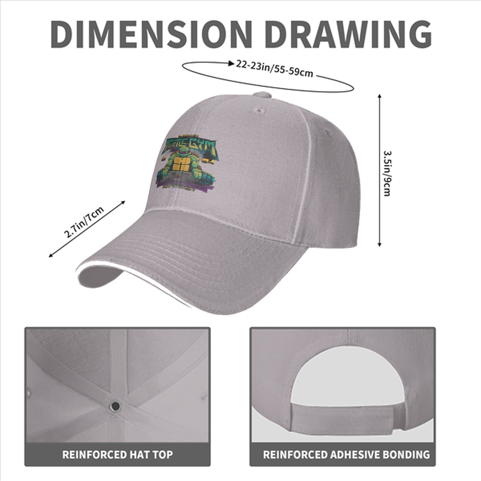 Turtle Gym New York City Graphic Baseball Cap