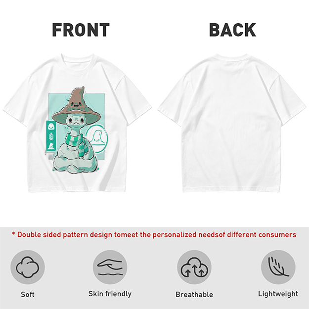 Olive T-Shirt With Cute Wizard Snake Graphic Design