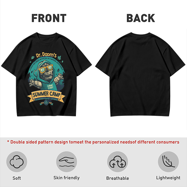 Dr. Doom's Summer Camp Themed Graphic T-Shirt