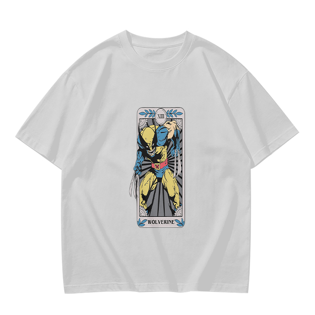 Olive T-Shirt Featuring Wolverine Tarot Card Design